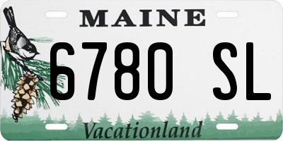 ME license plate 6780SL