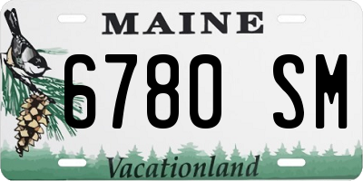 ME license plate 6780SM