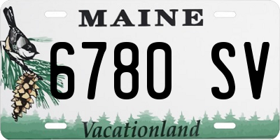 ME license plate 6780SV