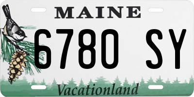 ME license plate 6780SY