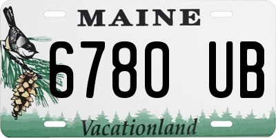 ME license plate 6780UB