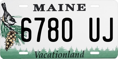 ME license plate 6780UJ