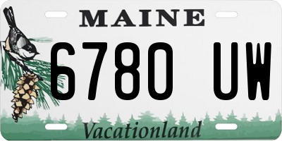 ME license plate 6780UW