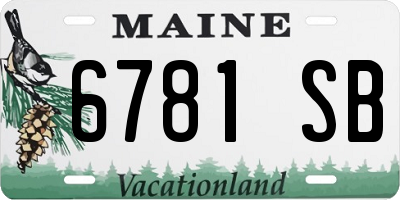 ME license plate 6781SB