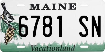 ME license plate 6781SN