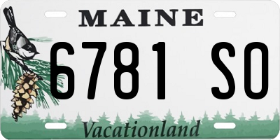 ME license plate 6781SO