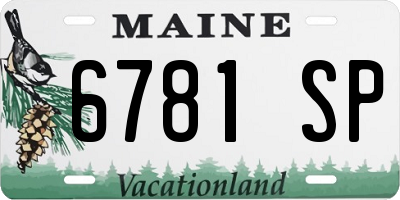 ME license plate 6781SP
