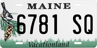 ME license plate 6781SQ