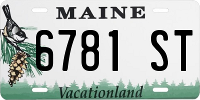 ME license plate 6781ST