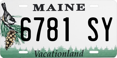 ME license plate 6781SY