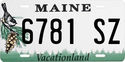 ME license plate 6781SZ
