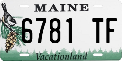 ME license plate 6781TF