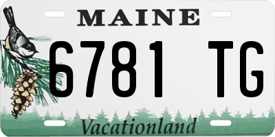ME license plate 6781TG