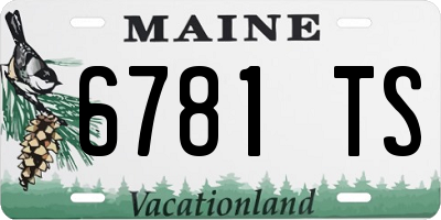 ME license plate 6781TS