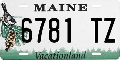 ME license plate 6781TZ