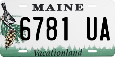 ME license plate 6781UA