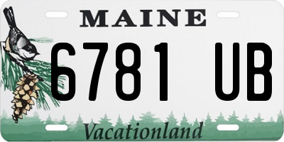 ME license plate 6781UB