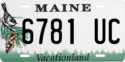 ME license plate 6781UC