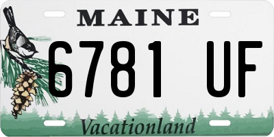 ME license plate 6781UF