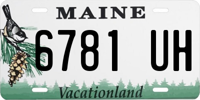 ME license plate 6781UH