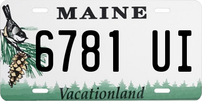 ME license plate 6781UI