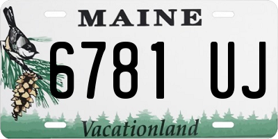 ME license plate 6781UJ