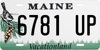 ME license plate 6781UP