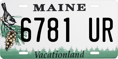 ME license plate 6781UR