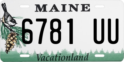 ME license plate 6781UU