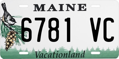 ME license plate 6781VC