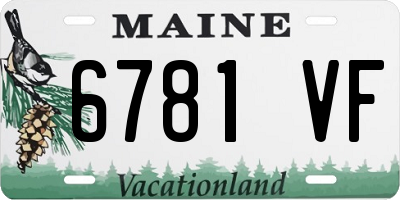 ME license plate 6781VF