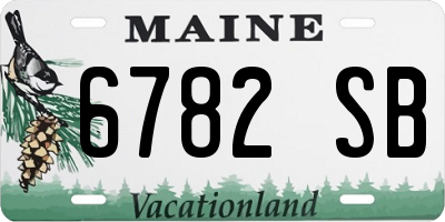 ME license plate 6782SB