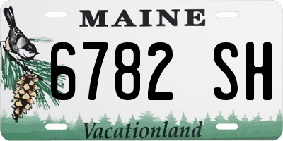 ME license plate 6782SH