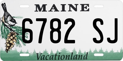 ME license plate 6782SJ