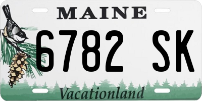 ME license plate 6782SK