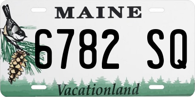 ME license plate 6782SQ