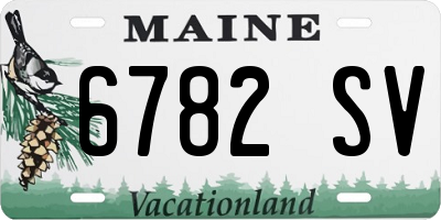 ME license plate 6782SV