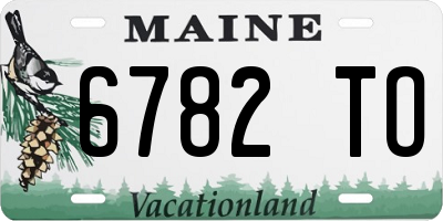 ME license plate 6782TO