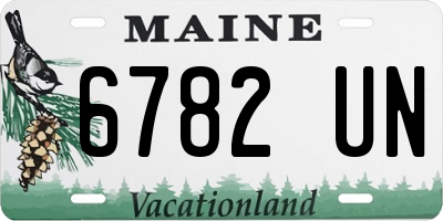 ME license plate 6782UN