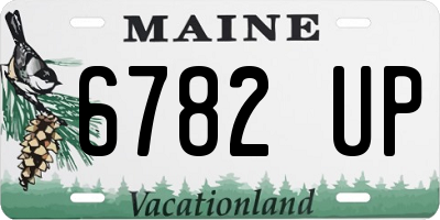 ME license plate 6782UP