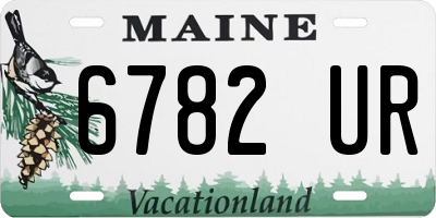 ME license plate 6782UR