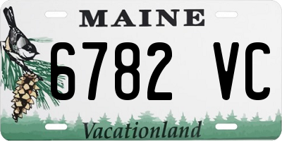 ME license plate 6782VC