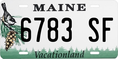 ME license plate 6783SF