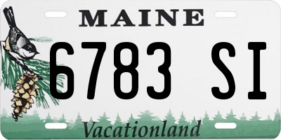 ME license plate 6783SI