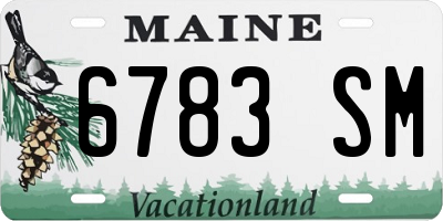 ME license plate 6783SM