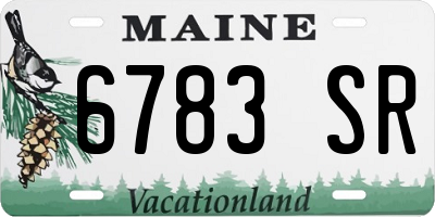 ME license plate 6783SR