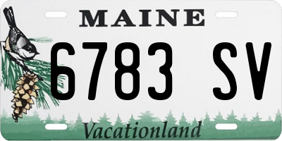 ME license plate 6783SV