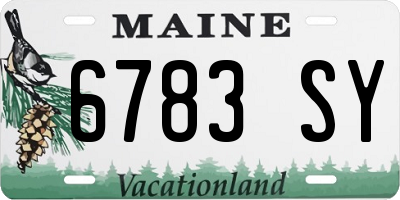 ME license plate 6783SY
