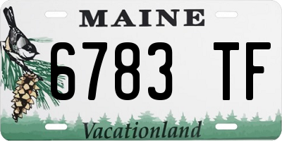 ME license plate 6783TF