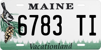 ME license plate 6783TI